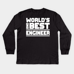 2nd best engineer Kids Long Sleeve T-Shirt